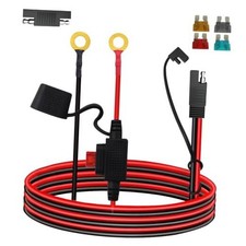 SAE to O Ring Terminal with 10A Fuse Wire, 2-Pin Quick Disconnect SAE Battery