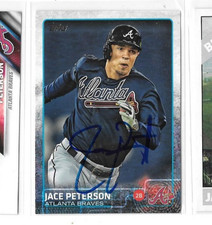 2015 Topps Update JACE PETERSON AUTO Signed IP COA Braves