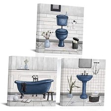 Bathroom Wall Art Bath Tub Painting Picture Bathroom Wall Decor Framed Ready