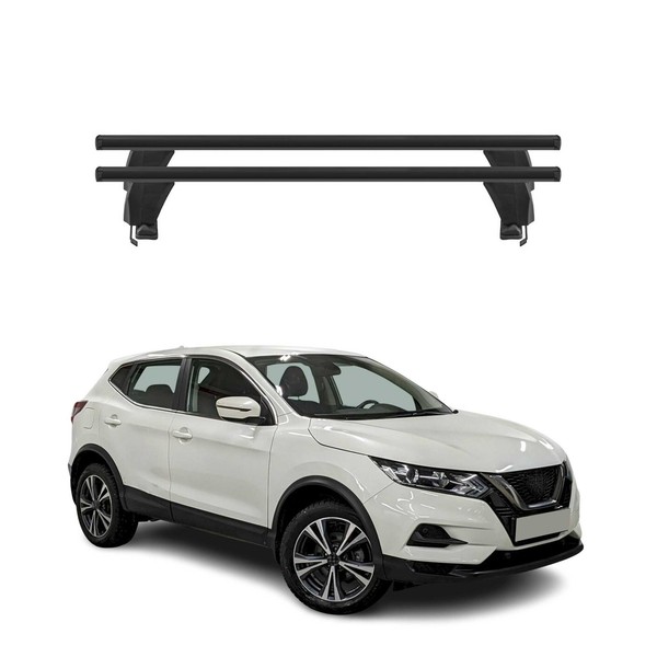 Menabo DachträGer GrundtäGer FüR Nissan Qashqai J11 2014-21 50Kg Alu Schwarz 2X-image