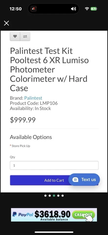 Palintest Test Kit Pooltest 6 XR Lumiso Photometer Colorimeter w/ Hard Case - Image 2 of 3