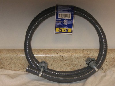 Carlon Carflex 1/2'' x 6ft Liquid Tight Conduit + One 90*  & 1 Straight Fitting