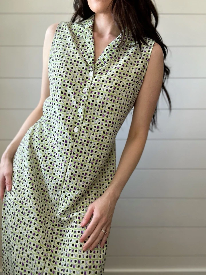 Jacklyn Smith Classics Vintage 90s Geometric Sundress Maxi - Image 3 of 4