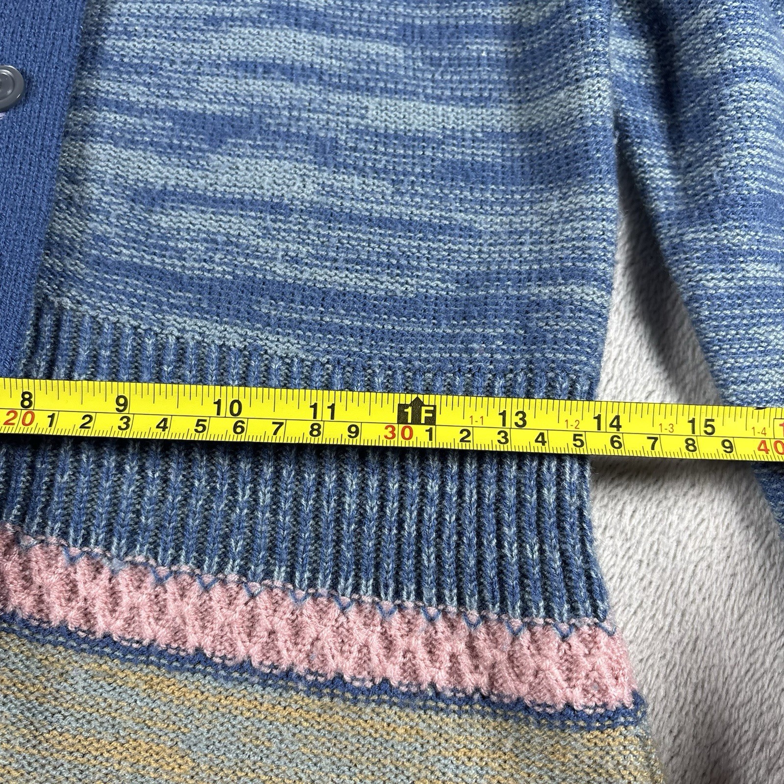 Vintage 70s Bobbie Brooks House 2 Piece Women’s S Blue Sweater #1379