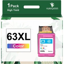 1PK 63XL Ink Cartridge Replacement For HP Envy 4516 4520 4522 3830 4650 5255