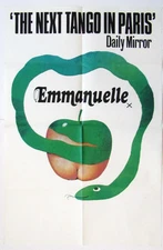Rare Original Emmanuelle UK Double Crown Film Poster 1974 Sylvia Kristel