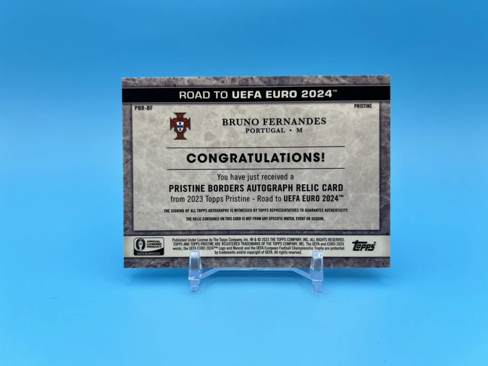 Parche automático Topps Pristine Road To UEFA EURO BRUNO FERNANDES 2023/99 Borders Foto 2 de 3