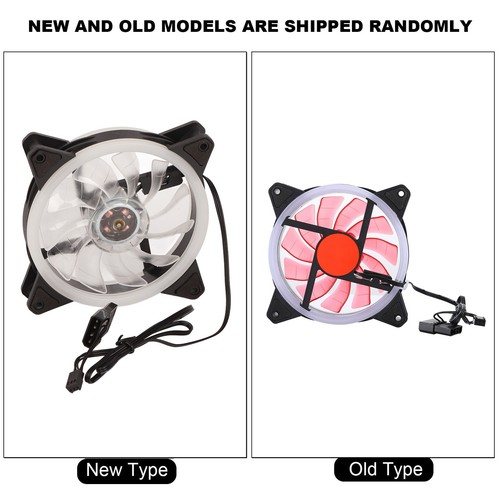 Double Aperture Red Light Screws Chassis Fan Computer Cooler Mute Desktop PC FY - Afbeelding 13 van 14