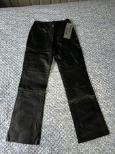 Vintage Tower Hill Collection Black Leather Pants Fully Lined Sz 6 Straight Leg