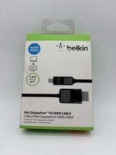 Belkin Mini DisplayPort to HDMI Cable 6ft Video Black Open Box Clean