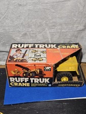 Vintage 1980 Hasbro Ruff Truk Crane Motorized Construction Truck w/ Box Untested