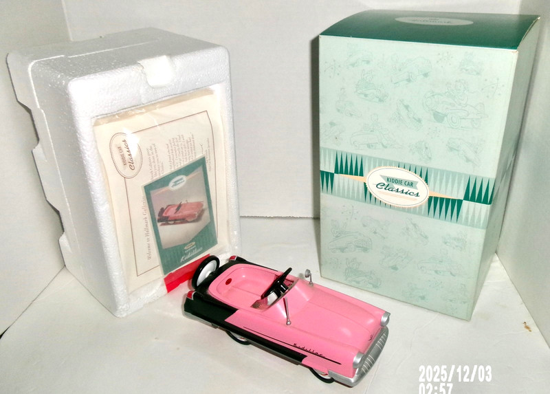 1956 Kidillac Pedal Car - 1994 Kiddie Car Classic - Hallmark - Pink & Black