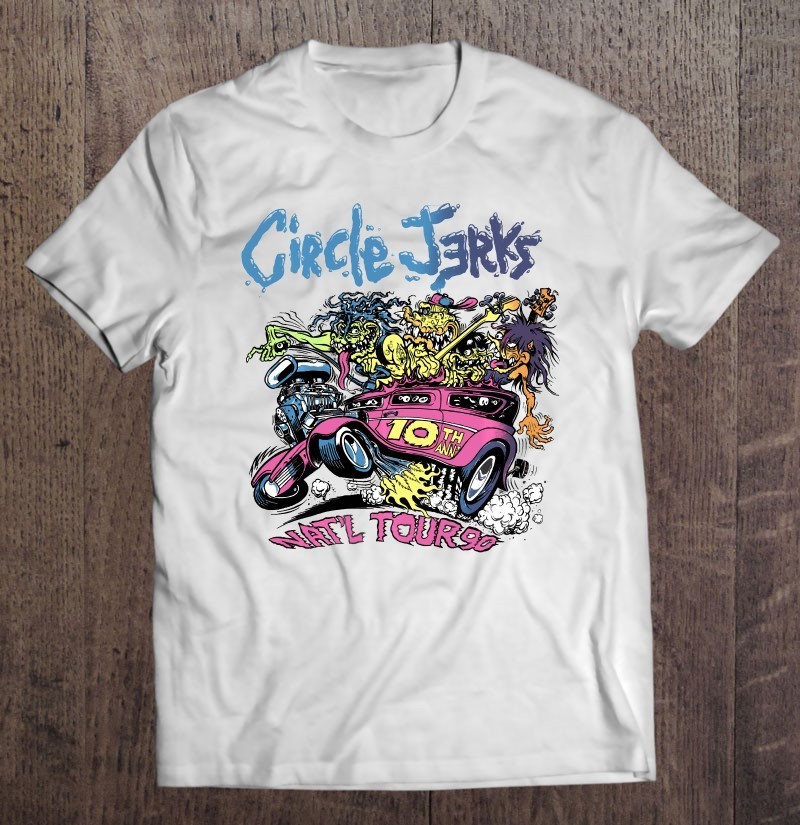Rare Circle Jerks 91 Tour Illustration Cotton White Unisex S-234XL T-Shirt