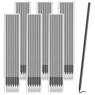 JOY 36 Pcs Pica Pencil Lead Refills, Black 2b for Marking on Wood, Metal, Plastic