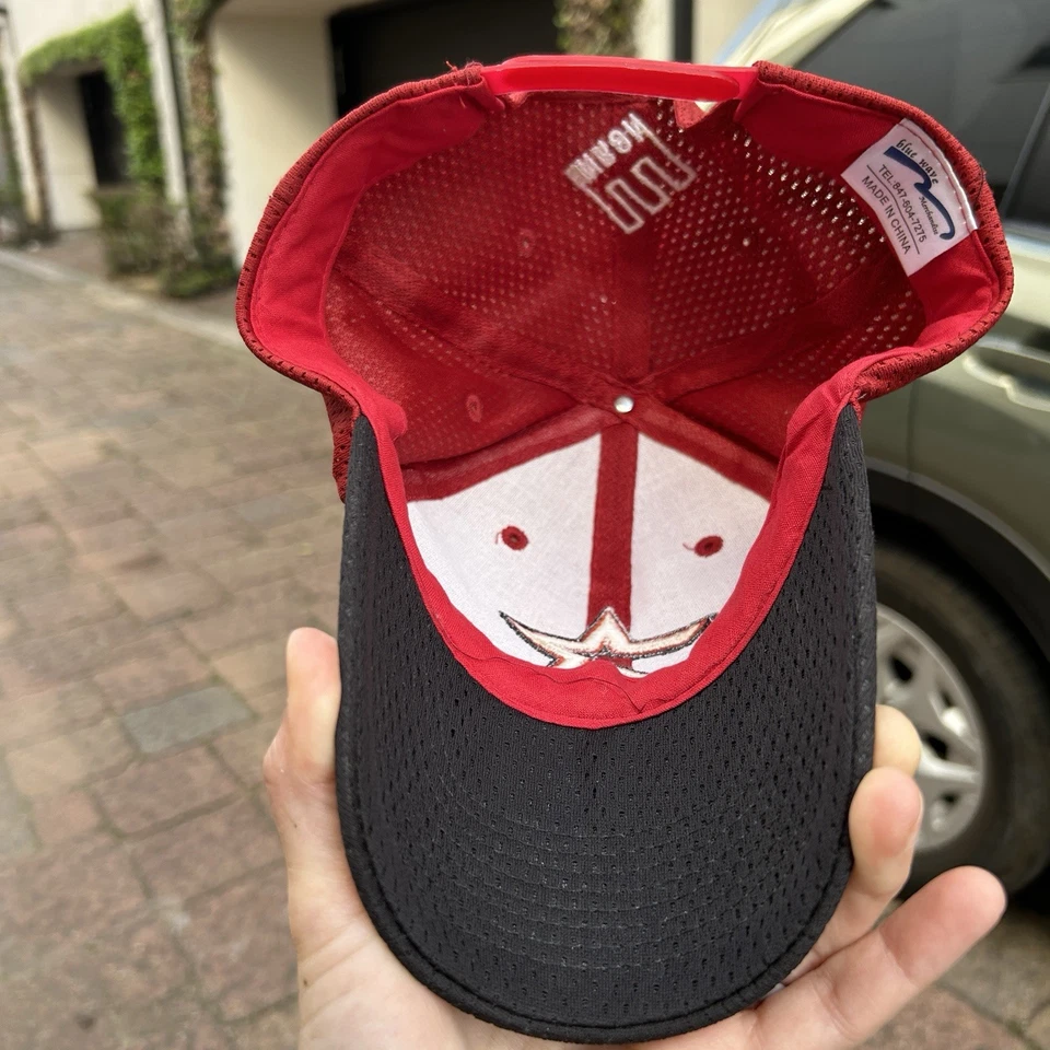 Gorra de béisbol vintage de los Astros de Houston gorra snapback día de apertura 2001 transpirable roja Foto 4 de 4