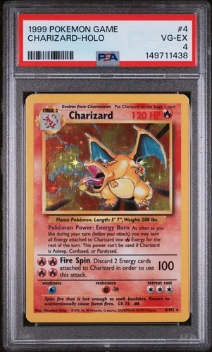 Charizard Holo Rare 2/102 PSA 6 1999 Pokemon Base Set Unlimited TCG CCG WOTC