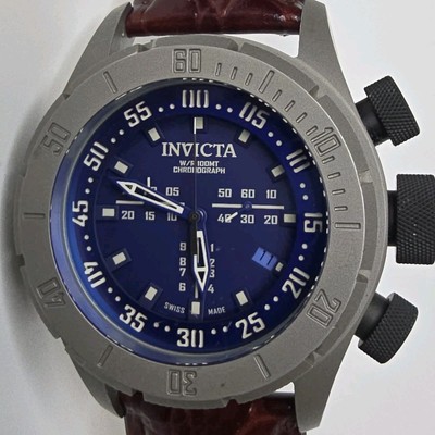Invicta Coalition Forces Men's Chronograph Watch Blue Dial 10013 50mm Swiss Made