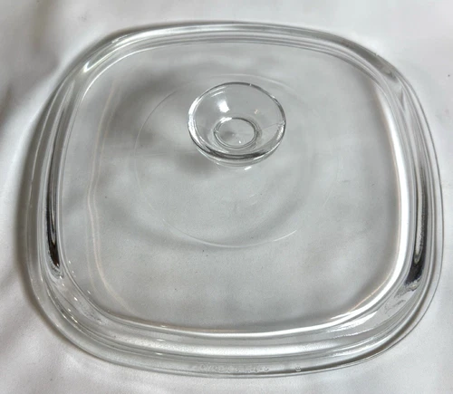 Vintage Pyrex Corning Ware A-9-C Square Replacement Lid Only Clear Glass