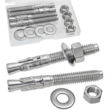 3/8"x 3" Concrete Anchor Bolts 5PCS 304 Stainless Steel Wedge Anchors Heavy-Duty