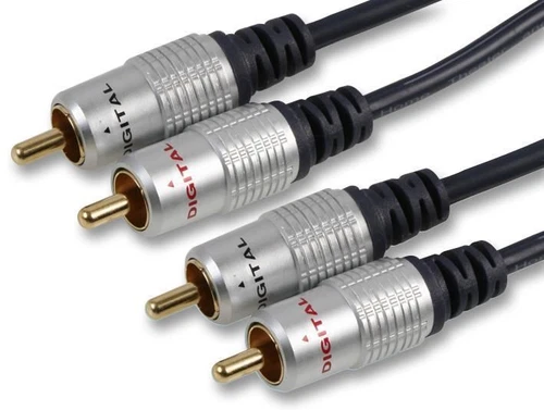 PRO SIGNAL - Câble 2x Phono (RCA) Mâle 50cm Noir