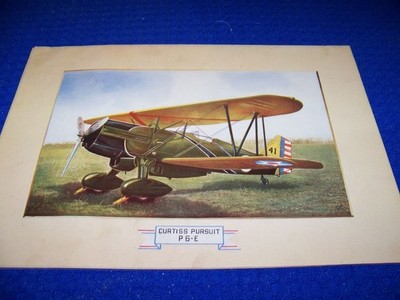 1934 CURTISS P-6E....1-PAGE ARTIST PAGE ...RARE! (534QQ)