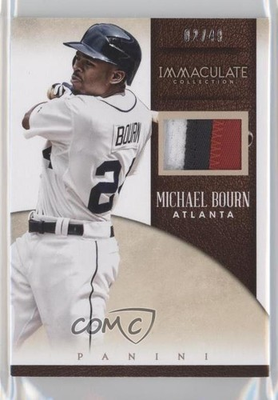 #ad #ad 2014 Panini Immaculate Singles Material Prime 2 49 Michael Bourn #12 cm0 $11.75