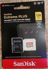 SanDisk Extreme Plus Micro SDXC UHS-I Card With Adapter 128 GB 2 PACK