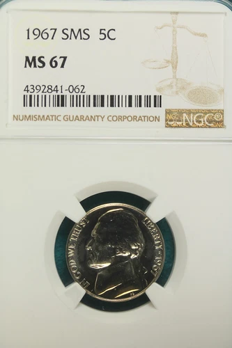 1967 NGC MS67 SMS JEFFERSON NICKEL!!!! #A6496