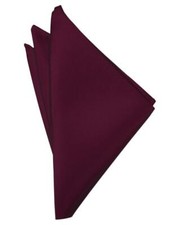 Wine Mahogany Burgundy Solid Satin Pocket Square Hankie buy4lesstuxedo.com