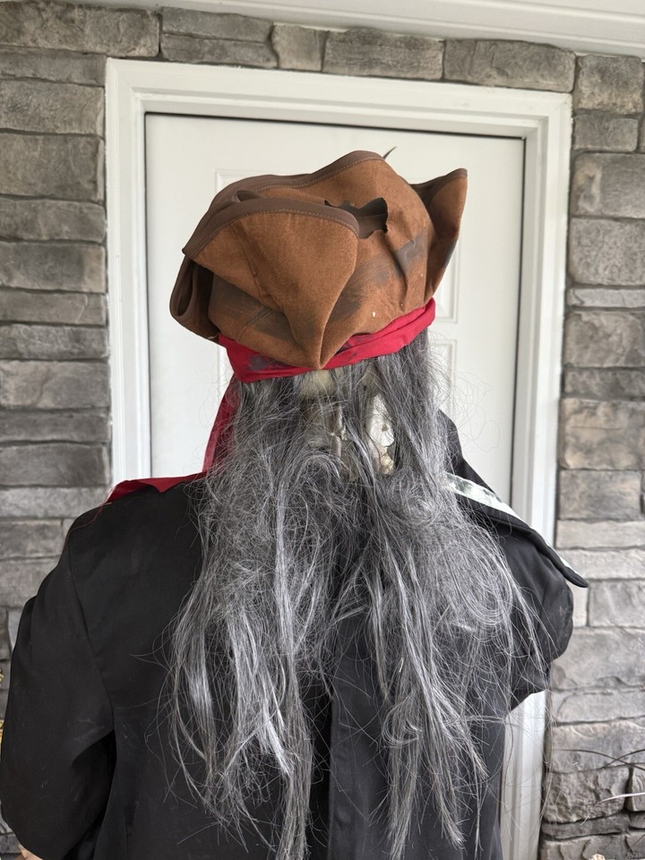 Gemmy Dead Eye Drake Pirate Skeleton RARE Prop Halloween 6ft