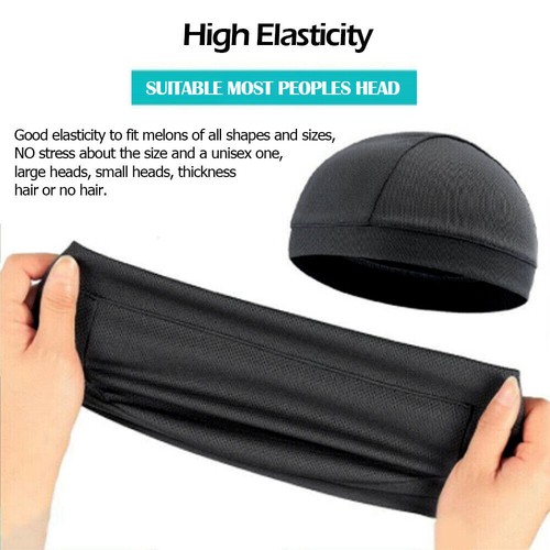 Cooling Bald Dome Skull Cap Moisture Sweat Wicking Helmet Liner Sport Beanie Hat - Picture 3 of 21