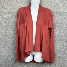 Athleta Top Womens XS Brick Nirvana Wear Two Ways Wrap Open Front Waterfall Yoga