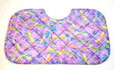 Handmade Baby Burp Cloth Fitted Purple MC Dragonflies Cotton Two Sided Sparkle