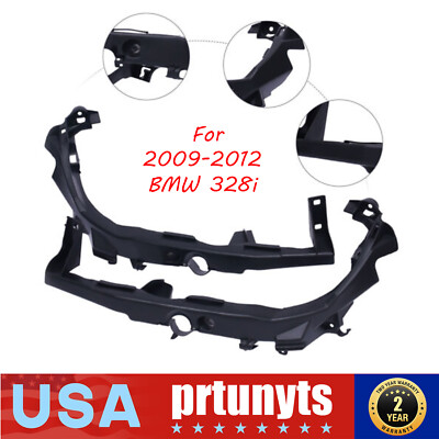 Headlight Bracket For 2009-2012 BMW 328i Set of 2 Driver and Passenger Side