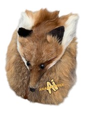 Scottish Men's Fox Face Fur Kilt Sporran Leather Sporran With Chain Belt