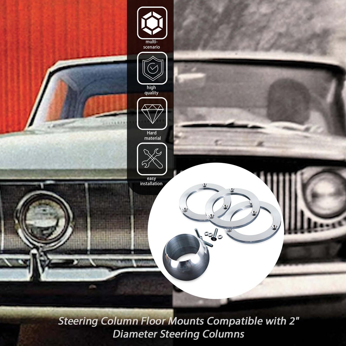 Drop Links Pair Front Buy Chrome Aluminum Steering Column Drop 2 X 2 1/ ...