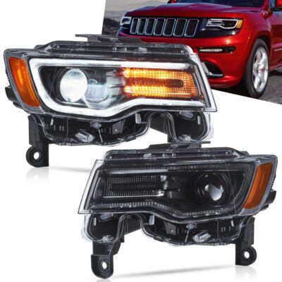 VLAND Full LED Headlights For 2014-2022 Jeep Grand Cherokee W/Start-up Animation