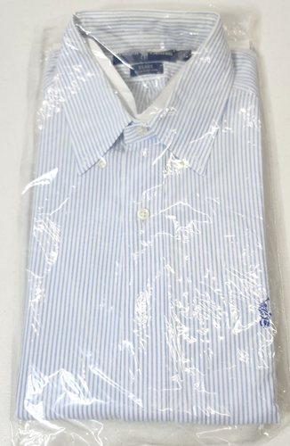 Polo Ralph Lauren Mens 100% Cotton Shirt Blue Pony Logo Blake Size Large Striped