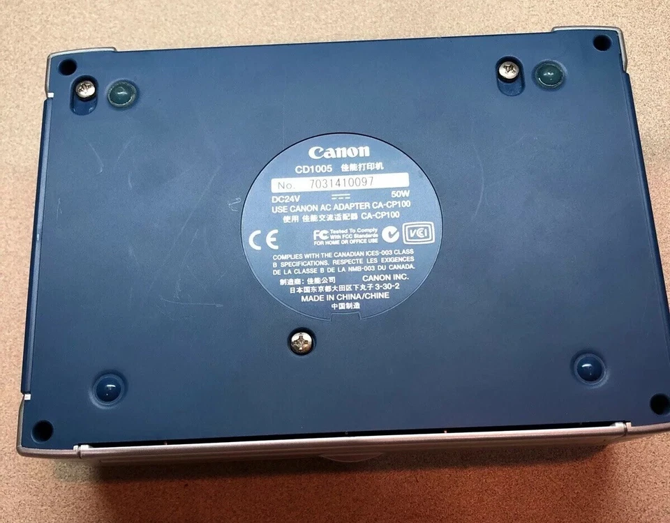 Canon Card Photo Printer CP-200 - Unit Only - No Power Cord - Untested - Image 2 of 2