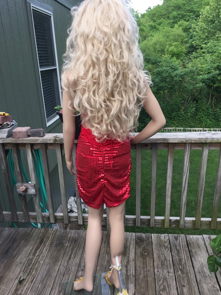 Women Bandage Bodycon Red Sequence Party Cocktail Mini Dress Clubbing Size M - Image 4 of 4