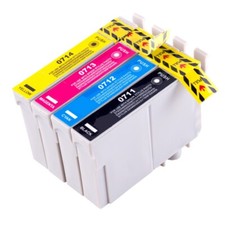 4 Ink Cartridge Fit for Epson (Cheetah) T0715 Stylus CX4300 D120 DX4400 SX100