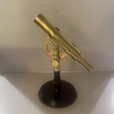 VINTAGE Barska Brass TeleScope w/ Stand As Pictured Very Rare   