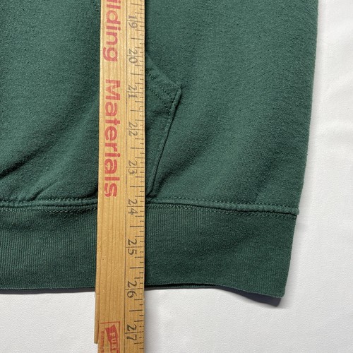 Vintage Deer Hunting Hoodie Men’s Large Green Pullover Wildlife Art Outdoors Dad - Picture 8 of 10