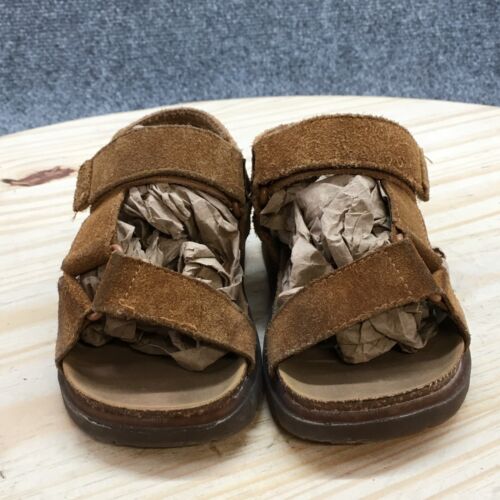 Zara Sandals Toddler 25 Strappy Brown Leather Hook & Loop Comfort Open Toe - Picture 6 of 17