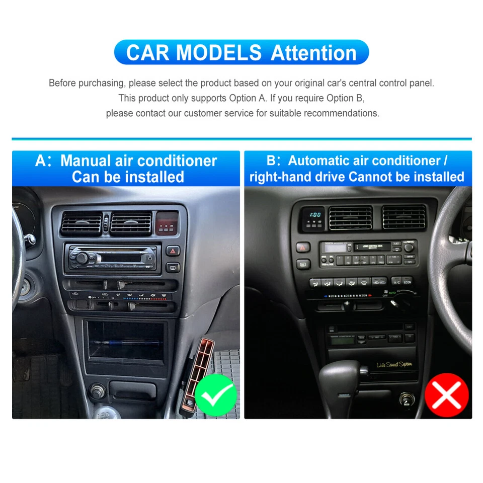Apple Carplay For 1991-1997 Toyota Corolla Android 15 Car Stereo Radio GPS Navi Foto 3 de 4