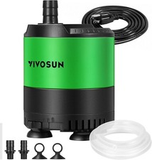 VIVOSUN 400GPH 20W Submersible Water Pump,w/ Adjustable Water Flow,4.9ft Tubing