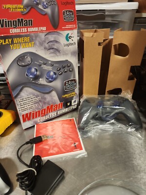 Logitech Wingman Cordless Rumble Pad 2.4GHz - PC - Original Box no batteries see