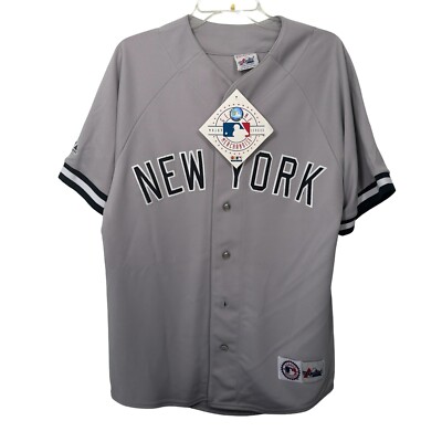 Deadstock New York Yankees VTG Majestic MLB Jersey Gray #6 Medium