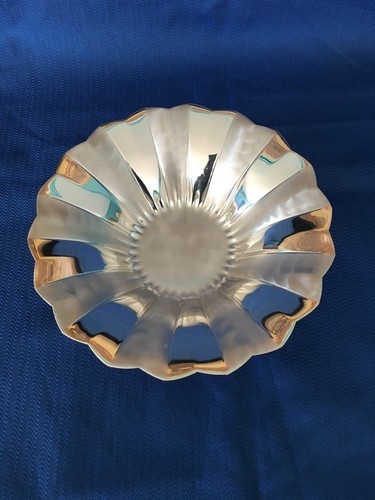 wmf ikora germany polished brushed silverplate footed bowl ep