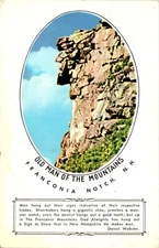 Postcard Old Man Mount Daniel Webster Quote New Hampshire B226